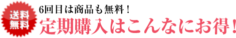 【送料無料】6回目は商品も無料！定期購入はこんなにお得！